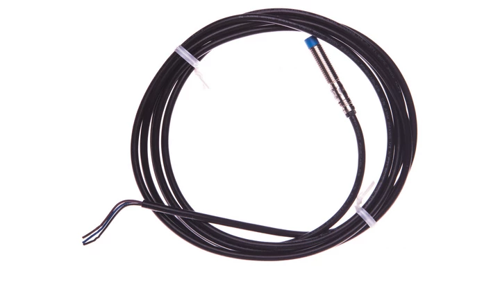 Czujnik indukcyjny M8 2,5mm wystający 10-30VDC PNP 1Z przewód 3-żyły 2m 4kHz 43mm IME08-2N5PSZW2K 1040855