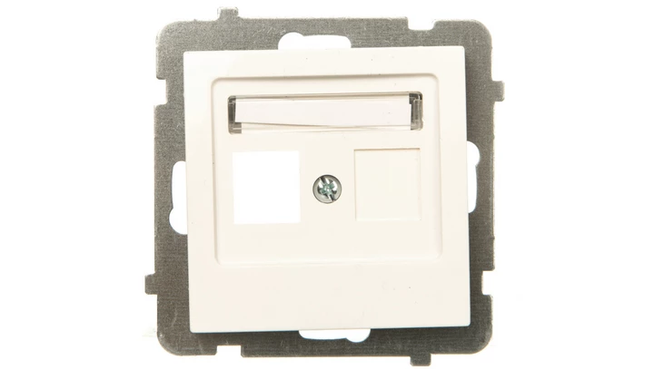AS Obudowa gniazda teleinformatycznego pojedynczego ecru GPK-1G/p/27