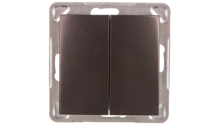 IMPRESJA Przycisk podwójny zwierny antracyt ŁP-17Y/m/50