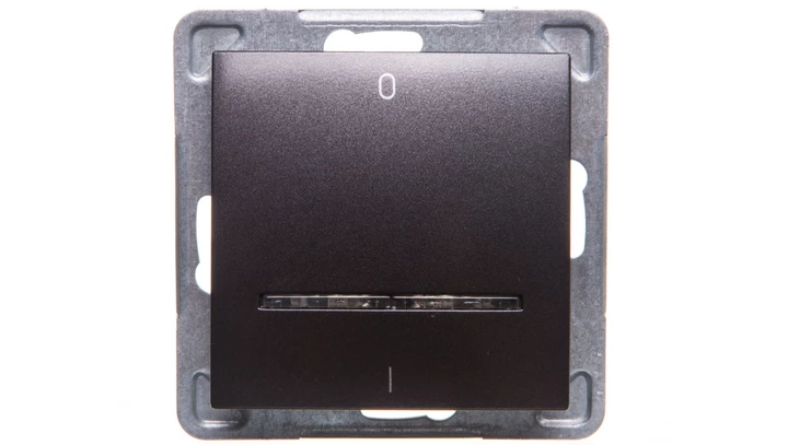 IMPRESJA Łącznik podwójny z podświetleniem antracyt ŁP-11YS/m/50