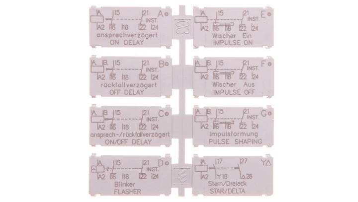 Tabliczka opisowa dla przekaźnika 2P 3RP1901-0B