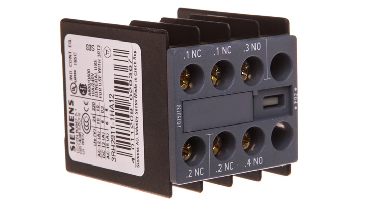 Styki pomocniczne 1Z 2R montaż czołowy S00 do S3 przył śrubowe SIRIUS 3RH2911-1HA12