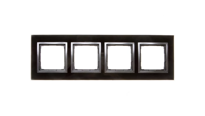 Simon 54 Nature Ramka poczwórna szkło ZASTYGŁA LAWA DRN4/73