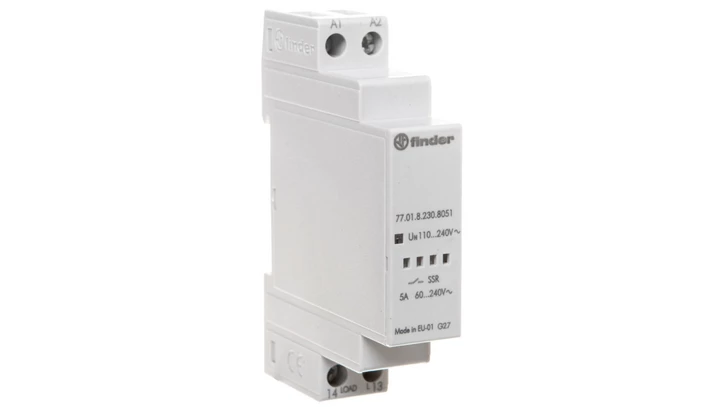 Modułowy przekaźnik SSR 1Z 60-240V AC 5A załączanie natychmiastowe, sterowanie 230V AC 77.01.8.230.8051