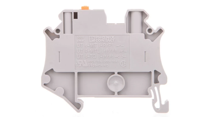 Złączka przelotowa 2-przewodowa z odłącznikiem nożowym 0,14-6mm2 szara UT 4-MT-P/P 3046171 /50szt./