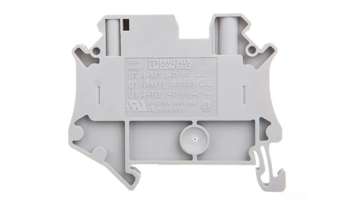 Złączka szynowa 2-przewodowa rozłączna 0,14-6mm2 szara UT 4-TG-P/P 3046168 /50szt./