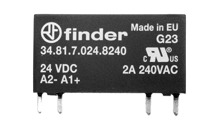 Wąskoprofilowy przekaźnik 5mm do obwodów drukowanych i gniazd SSR OC 2A/240VAC 24VDC wykonanie szczelne RTIII 34.81.7.024.8240