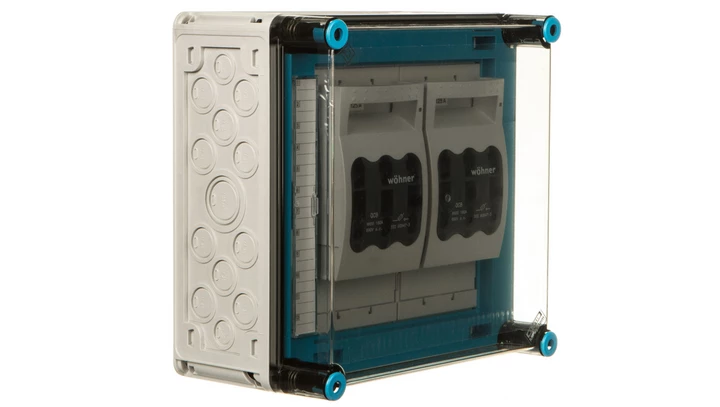 Skrzynka Mi z rozł. bezp. mocy, IP 65, wlk. 2, szyny zb. 250 A, 2xNH 00, 125 A, 3-bieg. +PE+N Mi 6265 20001284