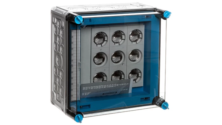 Skrzynka Mi z podst. bezpiecz., IP 65, wlk.2, z drzwiczkami, 3x63A, E33, szyny zb.250A Mi 3260 2000624