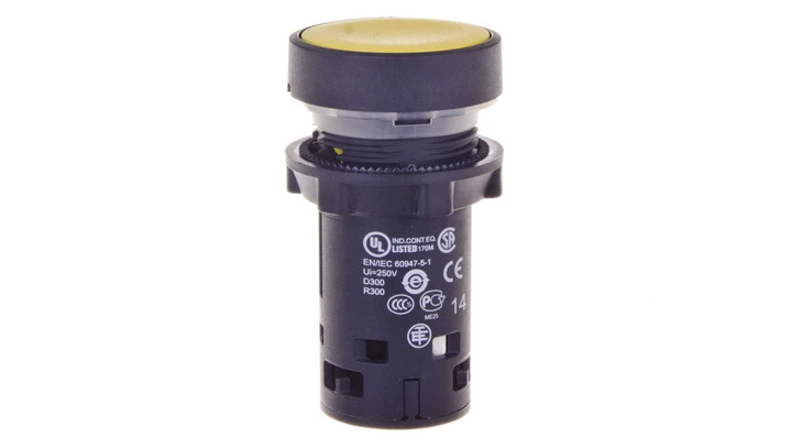 Przycisk sterowniczy 22mm żółty z samopowrotem 1Z XB7NA81