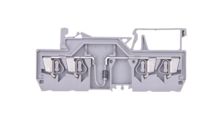 Złączka szynowa 4-przewodowa z diodą 1N4007 2,5mm2 szara 280-815/281-410