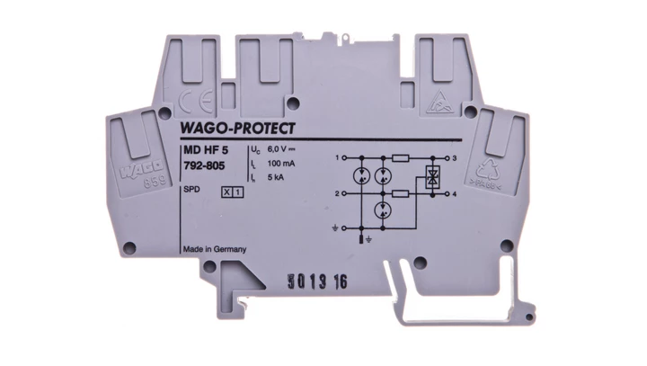 Ochronnik przeciwprzepięciowy w złączce do sieci PROFIBUS MDHF5 792-805