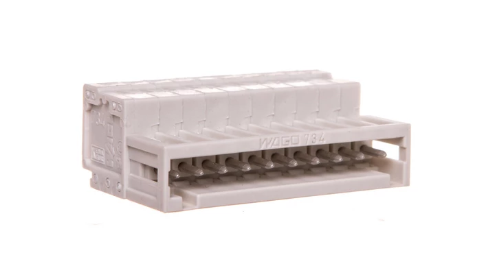 Gniazdo MCS-MINI Classic pinowe 10-torowe raster 3,5mm jasnoszare 734-310 /50szt./