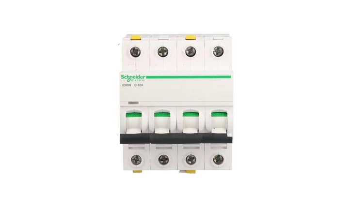Wyłącznik nadprądowy 4P D 32A 6kA AC iC60N-D32-4 A9F05432