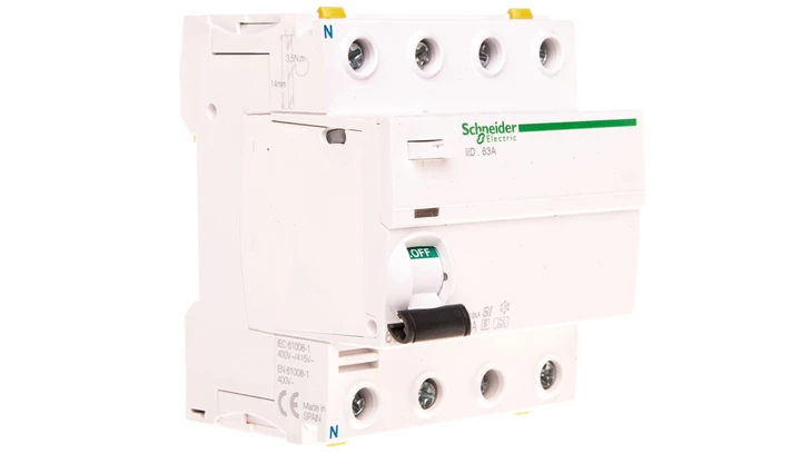 Wyłącznik różnicowoprądowy 4P 63A 0,3A typ SI iID A9Z35463