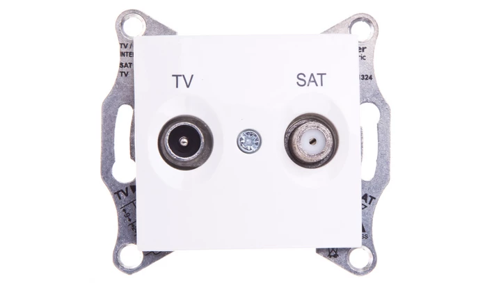 Sedna Gniazdo antenowe TV/SAT przelotowe 4dB kremowe SDN3401923