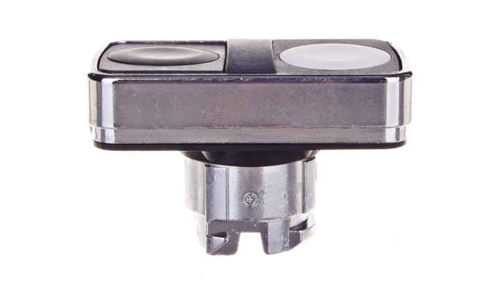 Napęd przycisku podwójny biało-czarny bez podświetlenia z samopowrotem ZB4BA7120