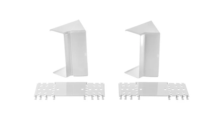 Simon Connect Regulowany kąt wewnętrzny Cabloplus 130x55mm czysta biel