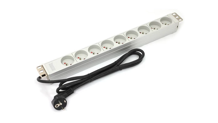 Listwa zasilajaca do szaf 19 cali (PDU) 1U 9x 2P+Z kabel 1,8m A-19-STRIP-3-IMP