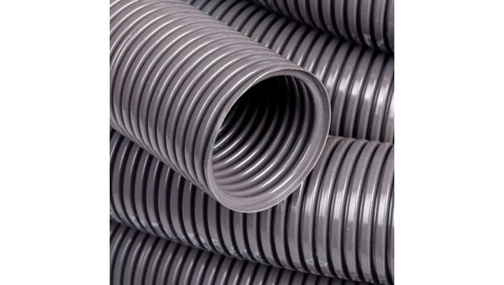 Rura karbowana 750N do zalewania betonem samogasnąca szara z pilotem i smarowaniem fi 40/33 ECICTA40T /25m/