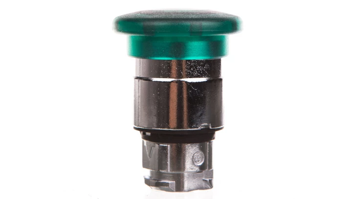 Główka podśw. przycisku grzybk. O22 zat. awar. ziel. O40 z sam. powr. zint.LED ZB4BW433