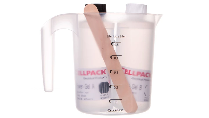 Dwuskładnikowy żel w butelkach, z pojemnikiem i mieszadłem, POWER GEL 400ml, 335120