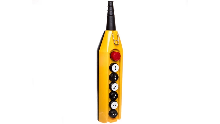 Kaseta sterownicza, 7 przycisków, w tym przycisk awaryjnego stopu 30 mm, dwie prędkości, T0-PV7E30B444