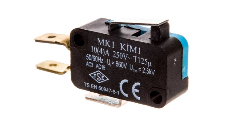Wyłącznik krańcowy miniaturowy, 1CO, dźwignia krótka, T0-MK1KIM1