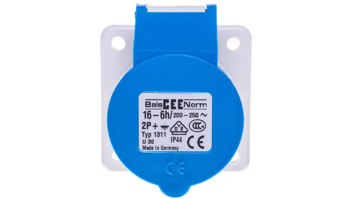 Gniazdo tablicowe 16A 3P 230V 6h IP44 proste 1311