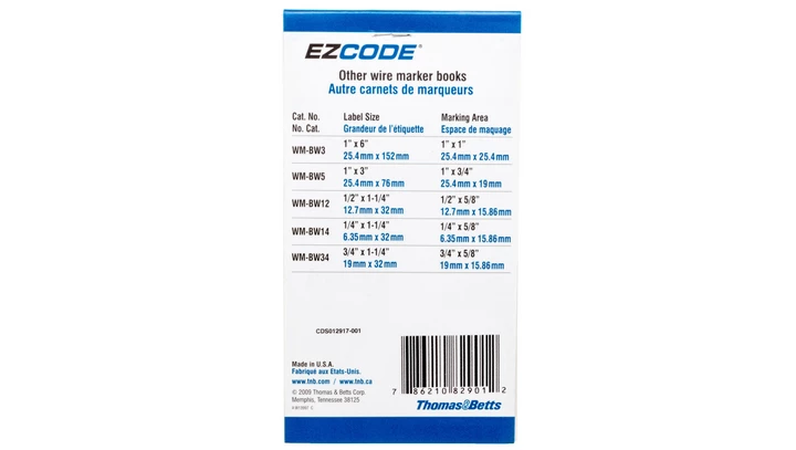 Oznacznik kablowy bez nadruku broszura WM BW 12 61726170