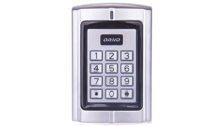 Zamek szyfrowy z czytnikiem kart i breloków zbliżeniowych 12V DC IP44 OR-ZS-802