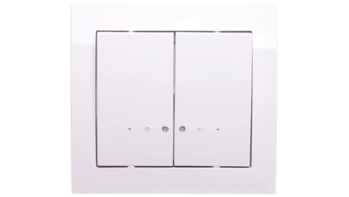 KIER Łącznik świecznikowy z podświetleniem biały ŁP-2WS/00