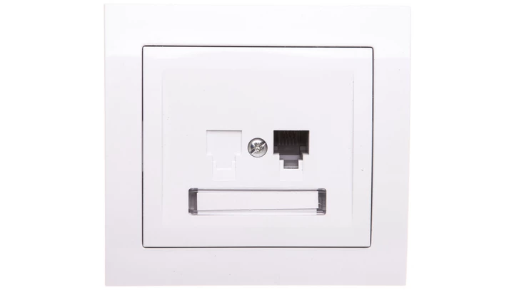 KIER Gniazdo telefoniczne pojedyncze RJ11 białe GPT-1W/00