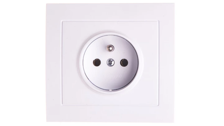 KIER Gniazdo pojedyncze z/u białe GP-1WZ/00