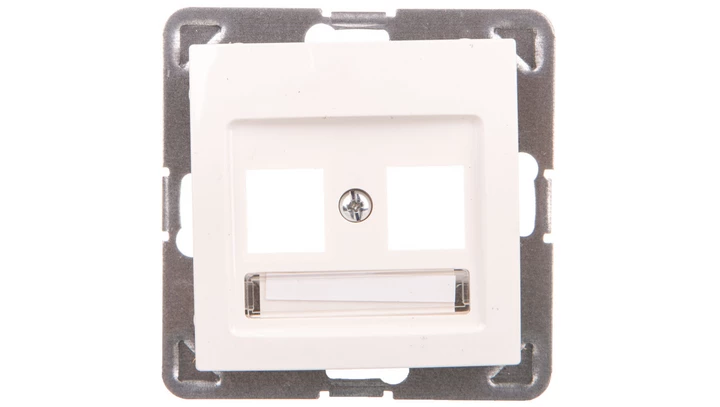 IMPRESJA Obudowa gniazda teleinformatycznego podwójnego ecru GPK-2Y/p/27