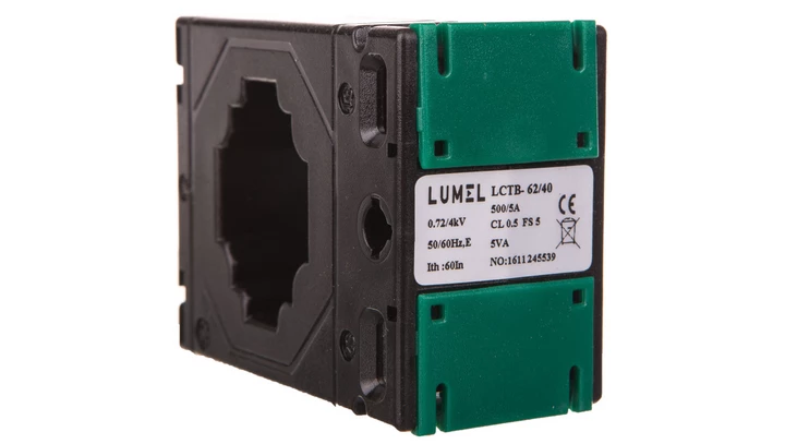 Przekładnik prądowy z otworem na szynę 62/40 (40) 500A/5A klasa 0,5 LCTB 6240400500A55