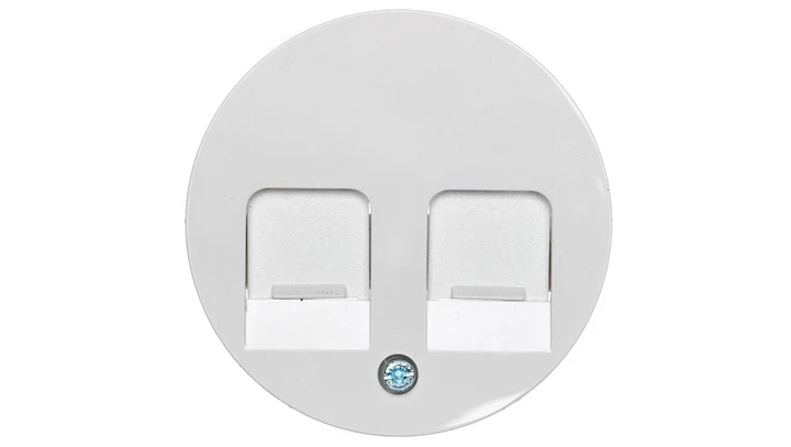 Berker R.1/R.3 Element centralny z zasuwami chroniącymi przed kurzem biały, połysk 11812089