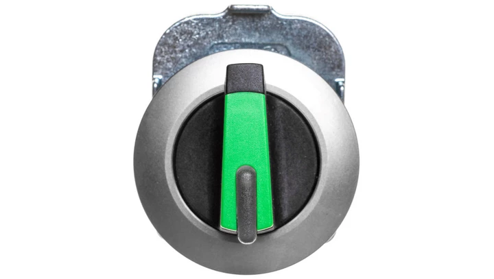 Napęd przełącznika 2 położeniowy O-I 30mm zielony z podświetleniem z samopowrotem metal mat IP69k Sirius ACT 3SU1062-2DC40-0AA0