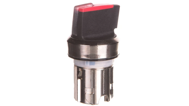 Napęd przełącznika 3 położeniowy I-O-II 22mm czerwony z podświetleniem bez samopowrotu metal mat IP69k Sirius ACT 3SU1052-2BL2