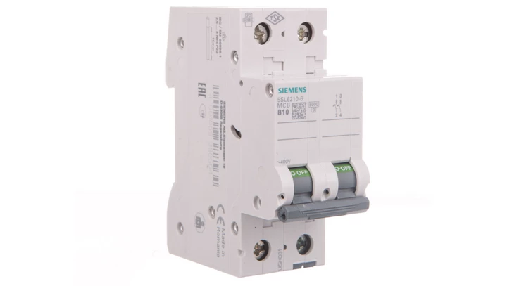 Wyłącznik nadprądowy 2P B 10A 6kA AC 5SL6210-6