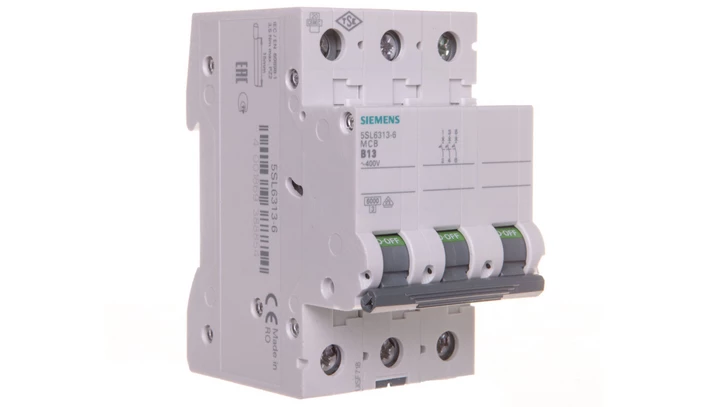 Wyłącznik nadprądowy 3P B 13A 6kA AC 5SL6313-6