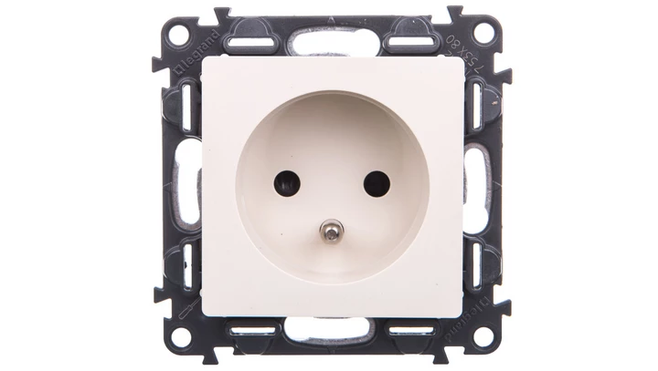 VALENA LIFE Gniazdo pojedyncze z/u 2P+Z z przesłonami kremowy 753280