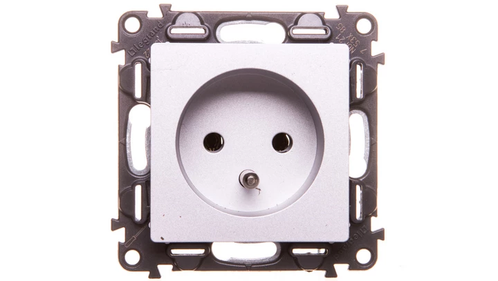 VALENA LIFE Gniazdo pojedyncze z/u 2P+Z aluminium 753385