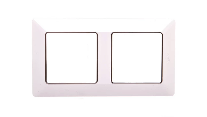 VALENA LIFE Ramka podwójna biała/chrom 754032