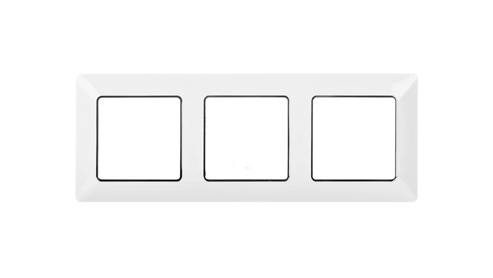 VALENA LIFE Ramka potrójna biała/chrom 754033