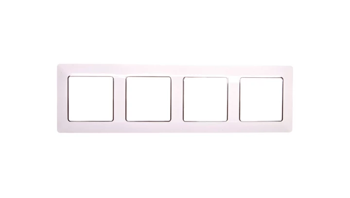 VALENA LIFE Ramka poczwórna biała/chrom 754034