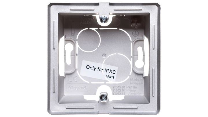 VALENA LIFE Puszka natynkowa pojedyncza aluminium 754211