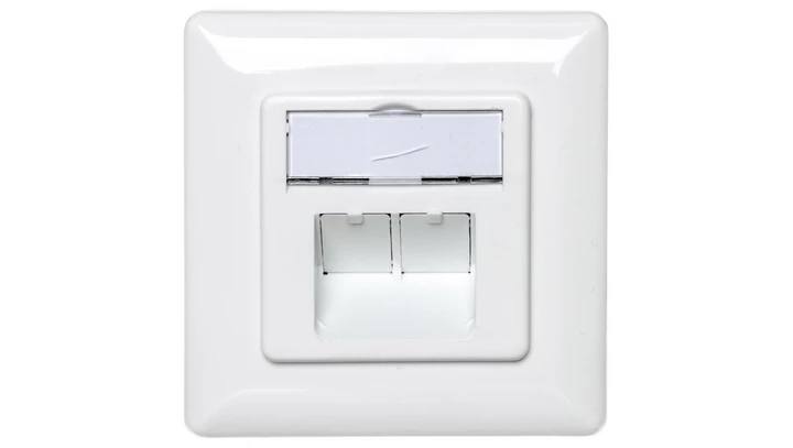 Gniazdo teleinformatyczne natynkowe 2x RJ45 STP kat. 5e DN-9002-N