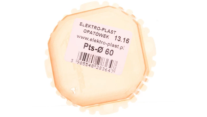 Pokrywa sygnalizacyjna fi 60mm okrągła pomarańczowa PTs 60 13.16 /50szt./