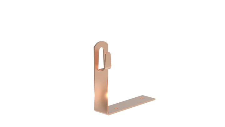 Uchwyt kątowy skręcony pod drut odgromowy 100mm miedziany 11.1.1 CU /91100703/